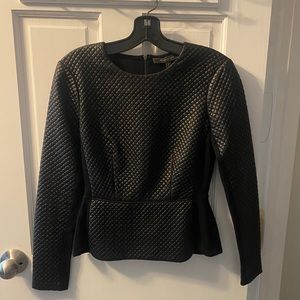 BCBG Marlee Quilted/ Ponte Peplum Halter Top